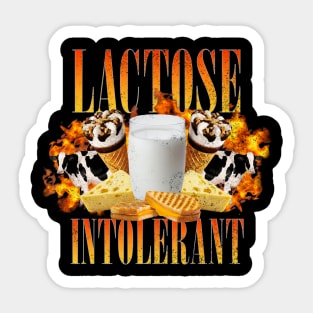 Distressed Vintage Lactose Free Sticker